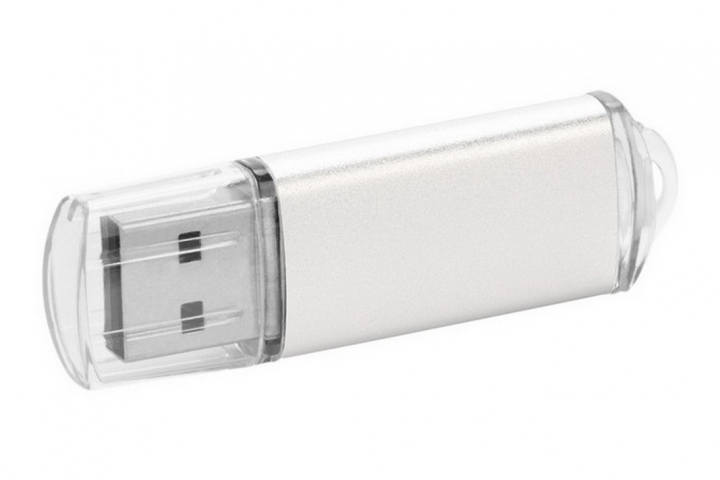 Memoria USB de plástico y metal con un diseño clásico P19